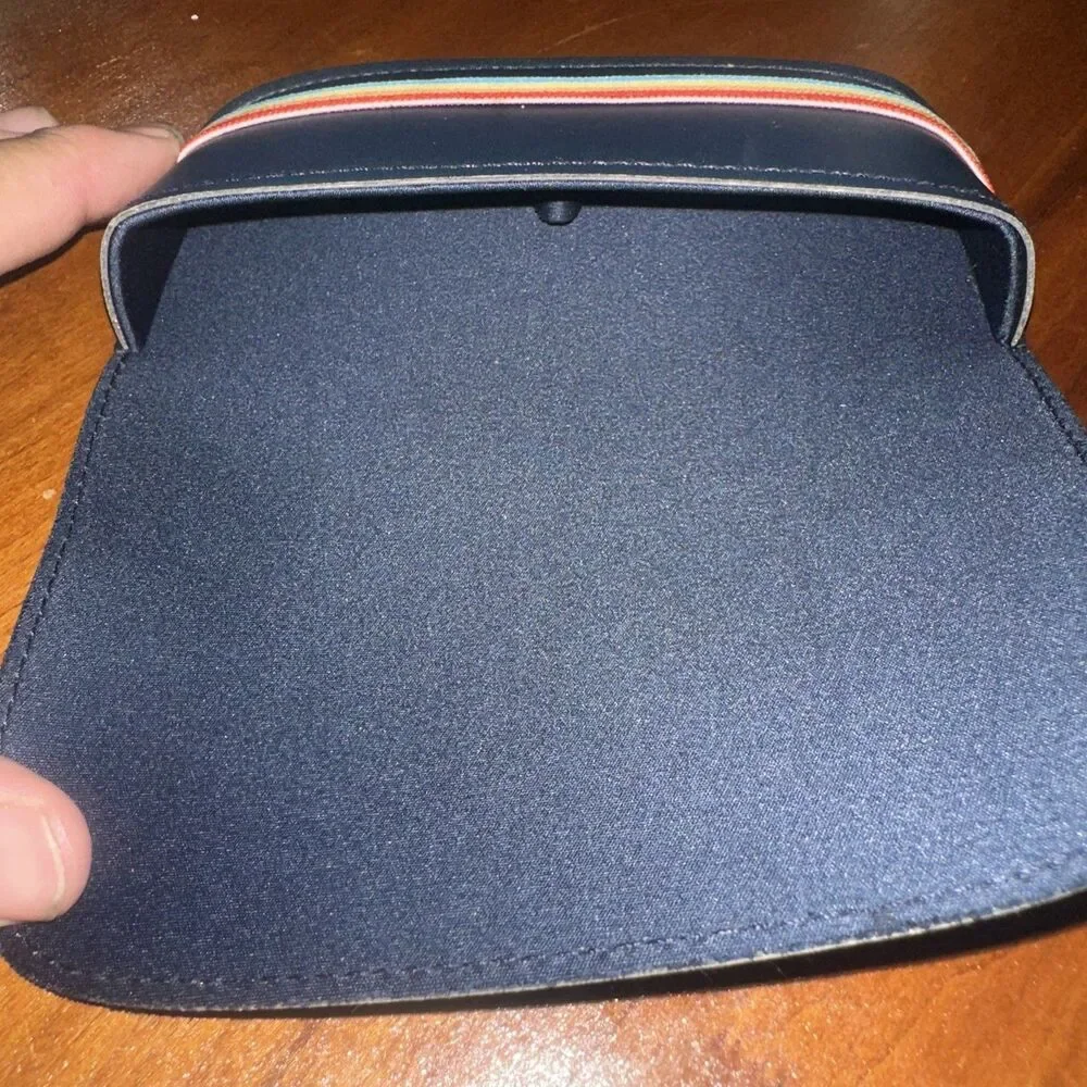Skechers Sunglass Glasses Case Navy Blue Rainbow Strap Retro (Case Only)
